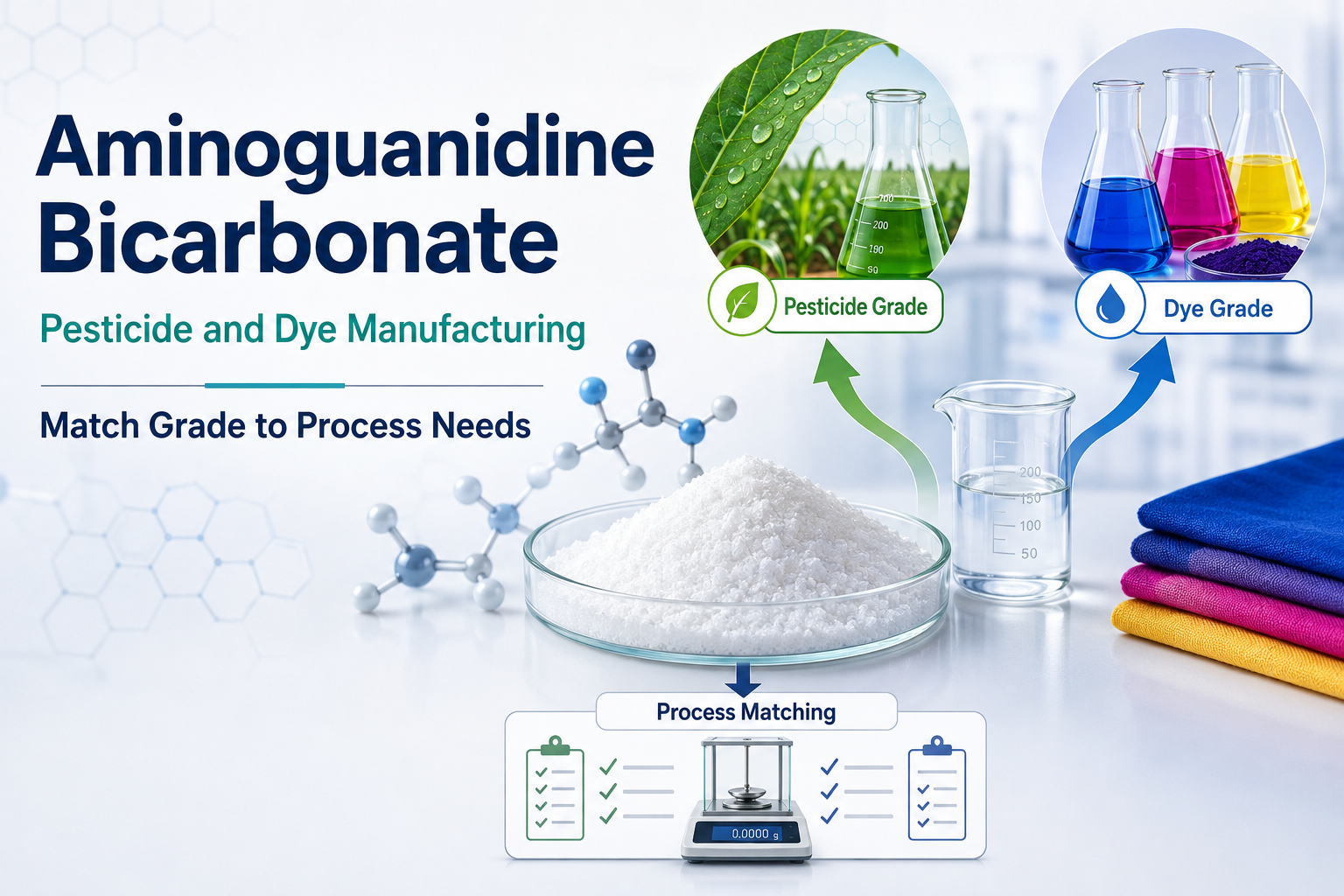 Bicarbonate d'aminoguanidine dans la fabrication de pesticides et de colorants : comment adapter la qualité aux besoins du processus