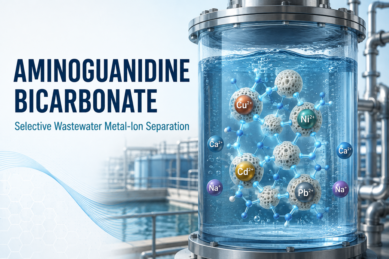 Bicarbonate d'aminoguanidine pour la séparation des ions métalliques des eaux usées : adéquation à l'application et considérations de qualité
