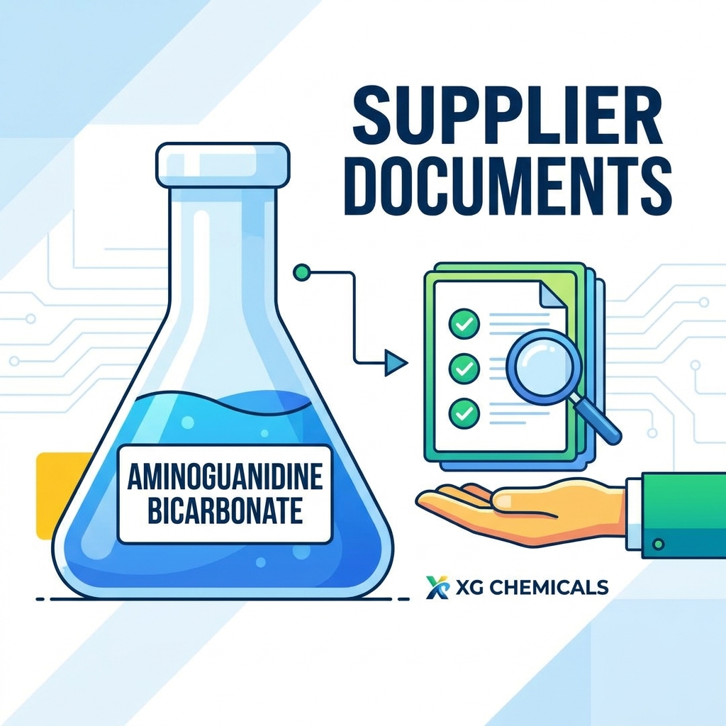 Quels documents un fournisseur de bicarbonate d'aminoguanidine doit-il fournir ?